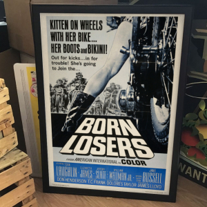  - FRAMED BIKERS EXPLOITATION MOVIE POSTER - Born Losers (American International, 1967)