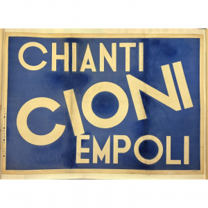  - Manifesto pubblicitario originale Vino Chianti Cioni anni '30