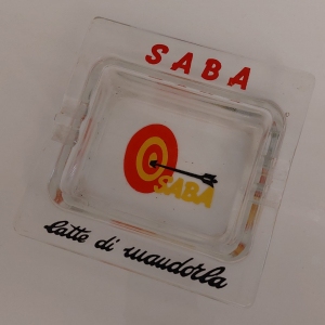  - VINTAGE anni 80 - Posacenere pubblicità SABA Latte di mandorla