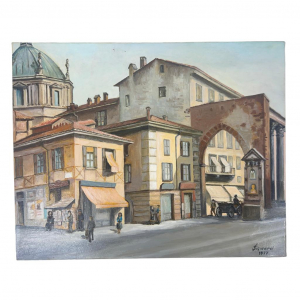  - Quadro Corso di Porta Ticinese alle Colonne di San Lorenzo Milano Sigward 1977 - AUC6404