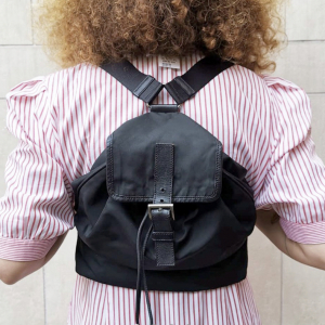  PRADA backpack Black nylon 40x34x5 cm